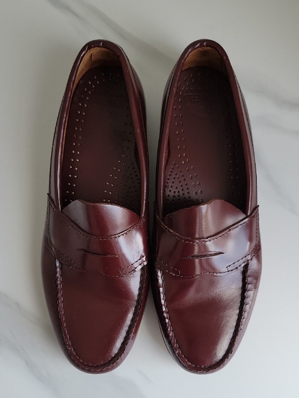 G.H. Bass & Co. Weejuns Penny Wine Red Leather Loafers